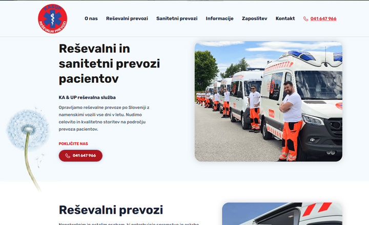 KA UP - reševalni prevozi